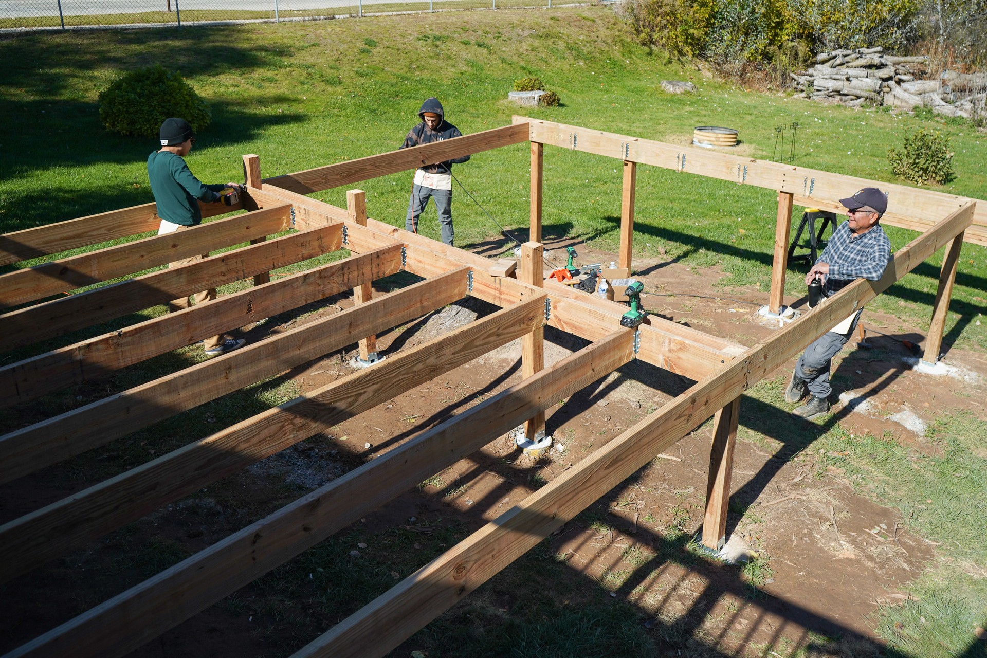 Building a Deck - Stock Photo